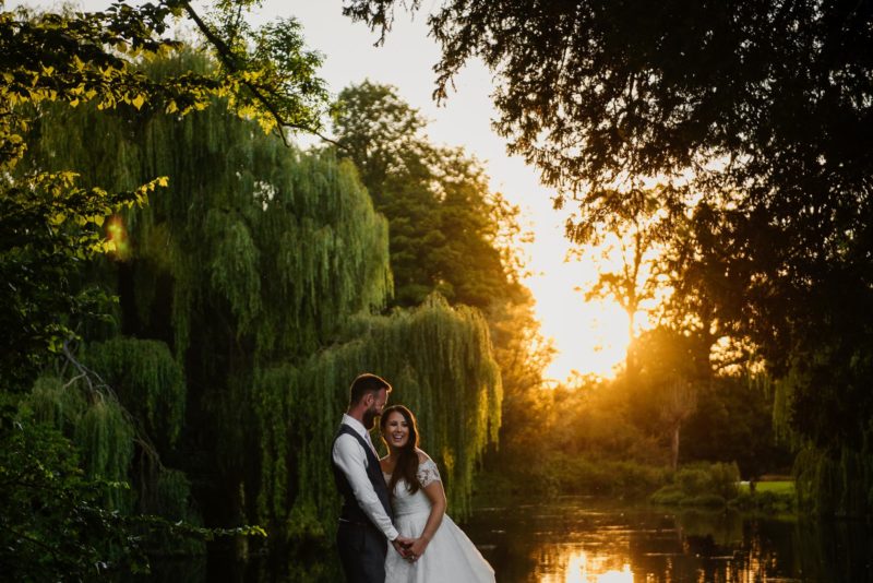 Perfect sunset on wedding night at Ardington House