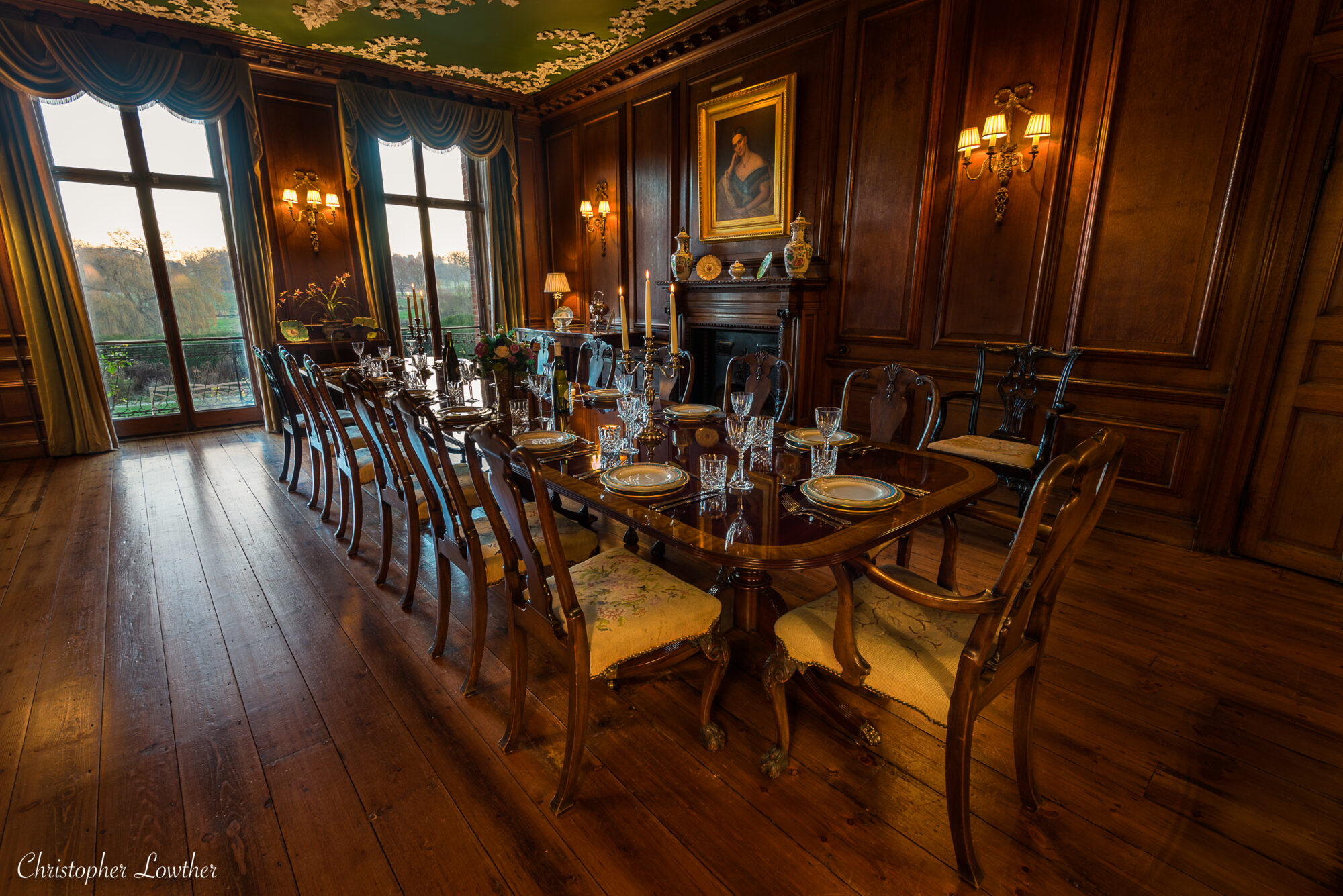 Dining room setting at Ardington House